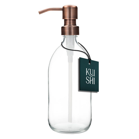 Clear Soap Dispenser Stainless Steel Pump-1