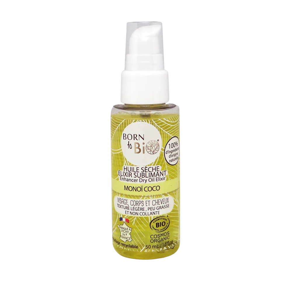 Huile Sèche Elixir Sublimant Monoï Coco - Certifiée Bio-0