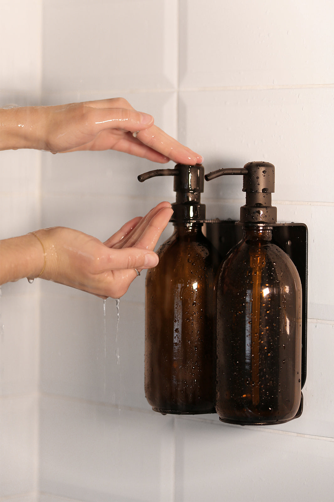 Black Single Wall Mounted Soap Dispenser-3