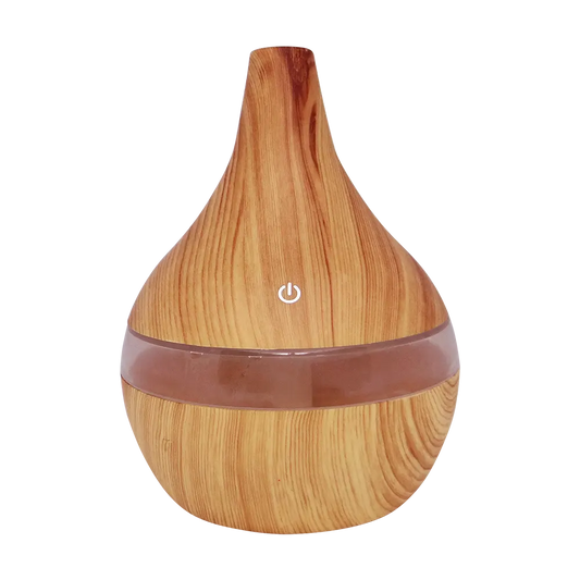 Diffuseur & humidificateur d'huiles essentielles aspect bois clair-0