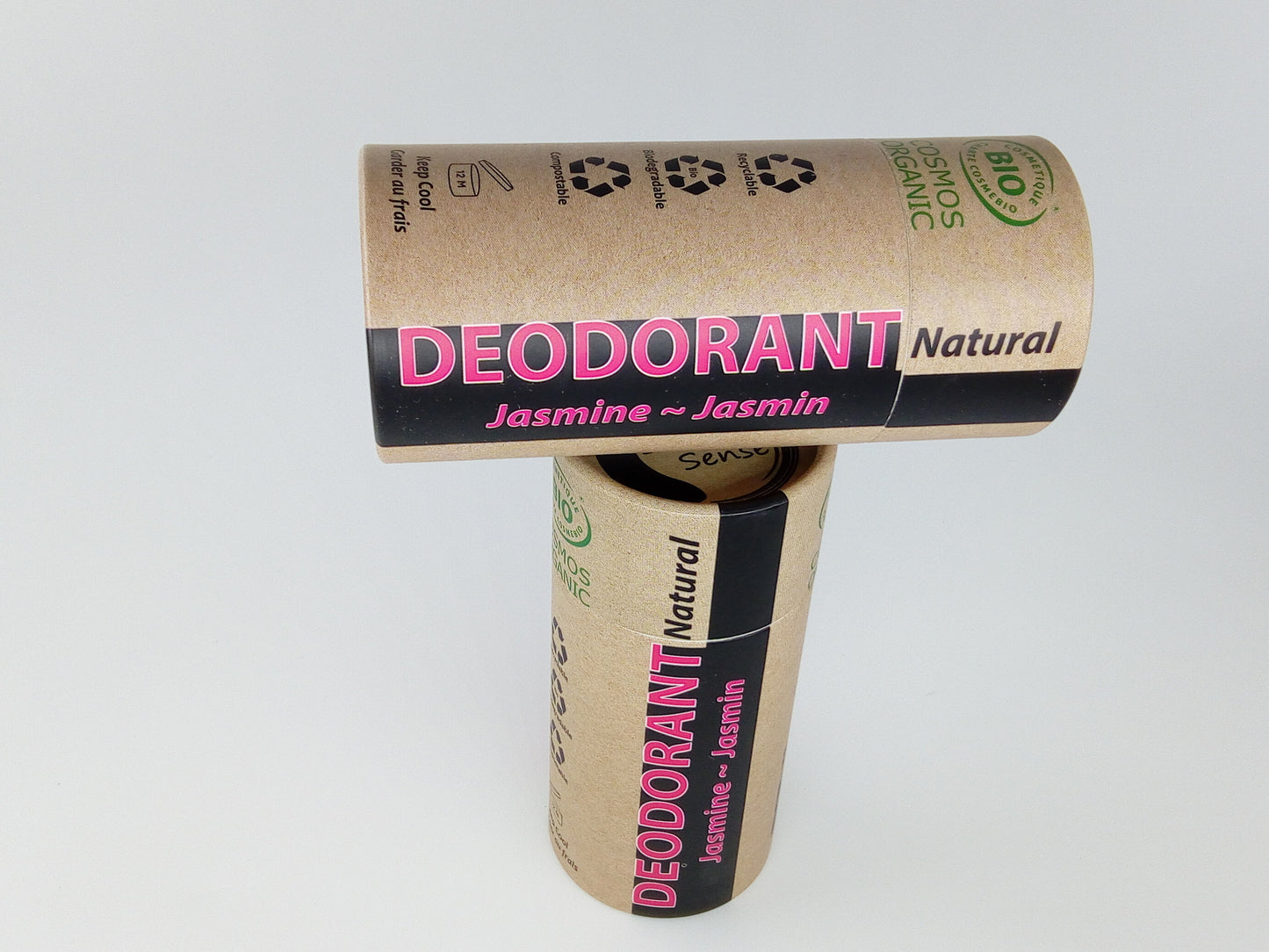 Organic Certified Natural Deodorant - Jasmine 100ml - I piece - 100% recycled paper packaging-12